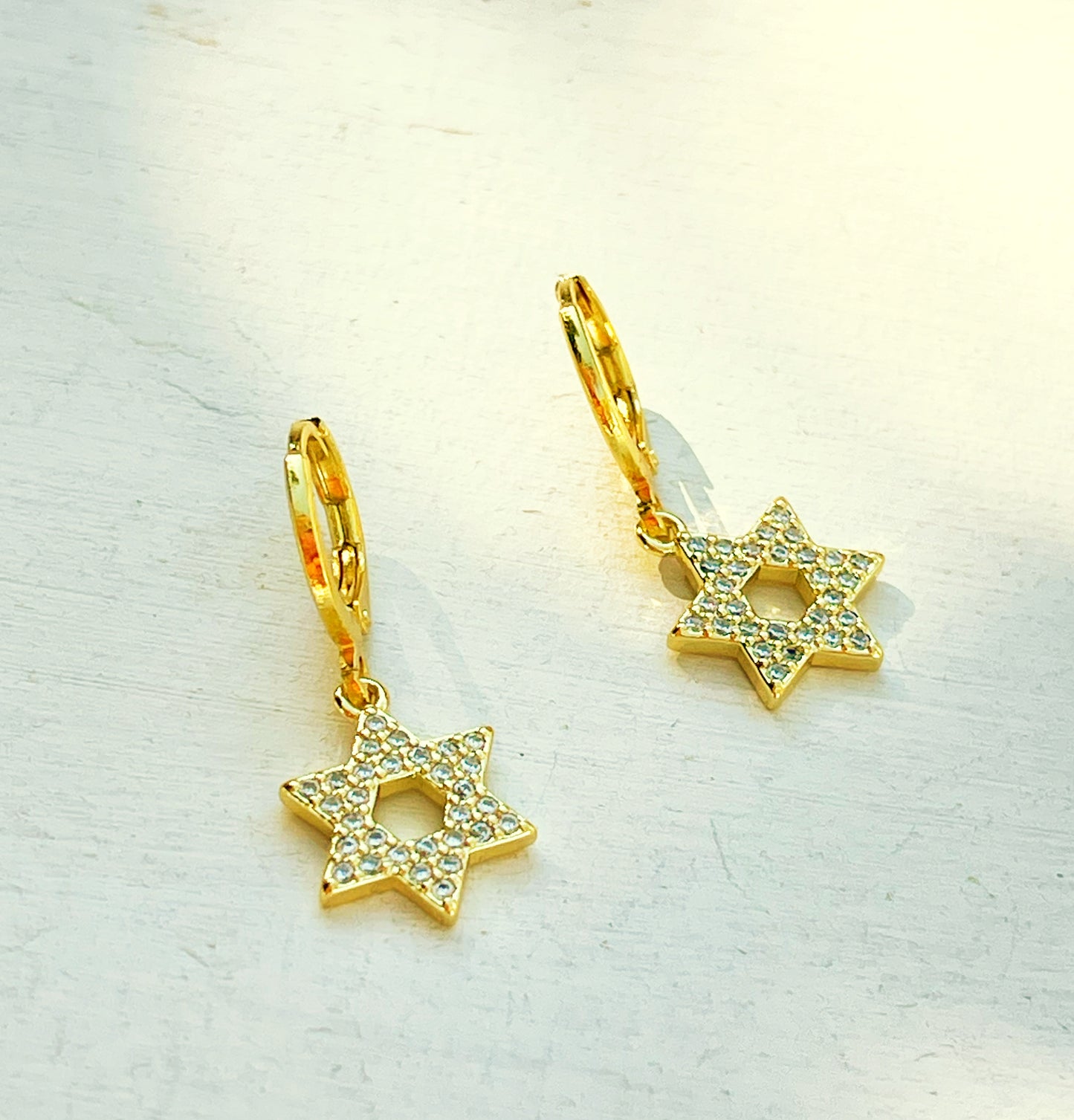 עגילי חישוק מגן דוד