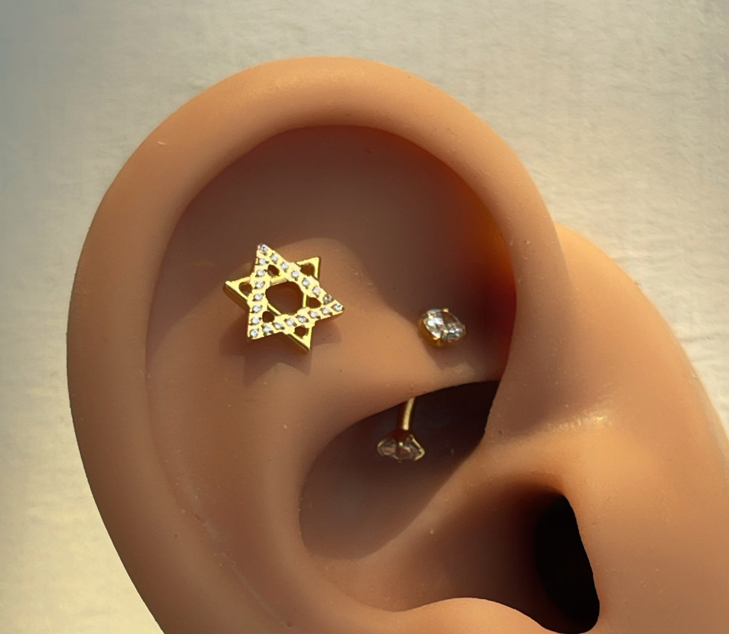 עגיל לפירסינג מגן דוד