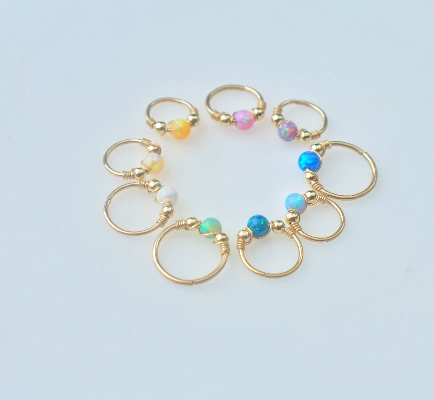 Opal nose ring