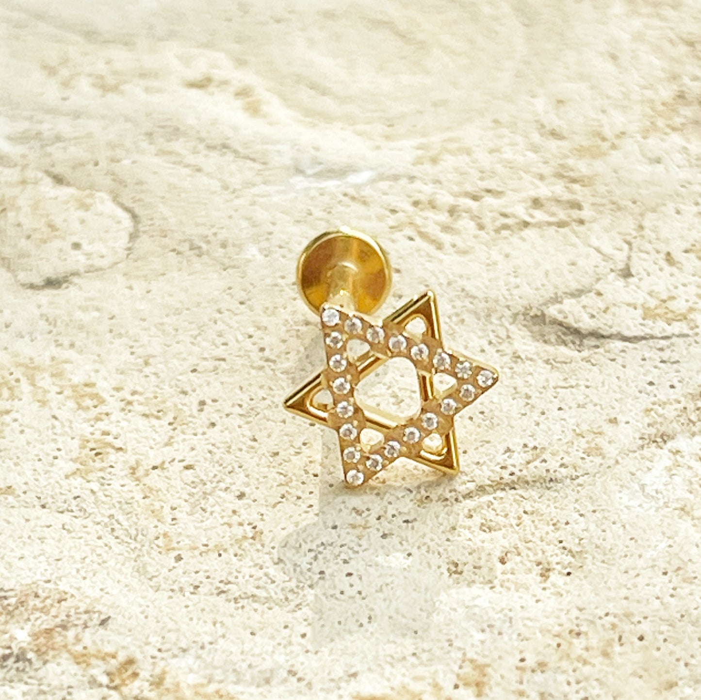 עגיל לפירסינג מגן דוד