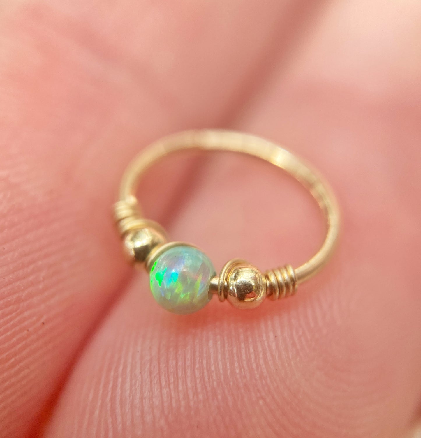 Opal nose ring