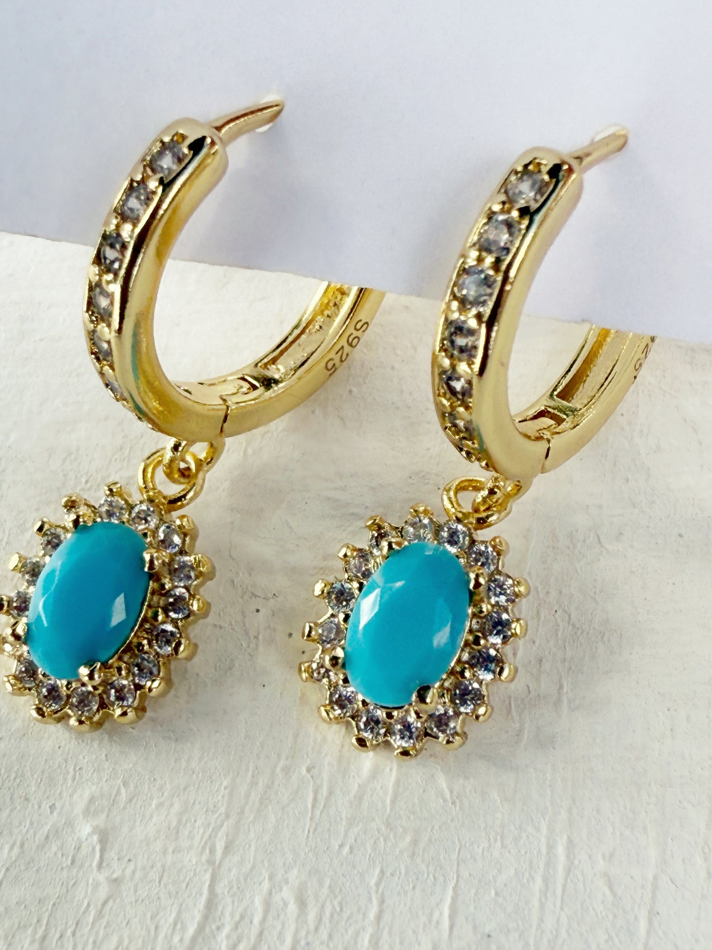 עגילי טורקיז