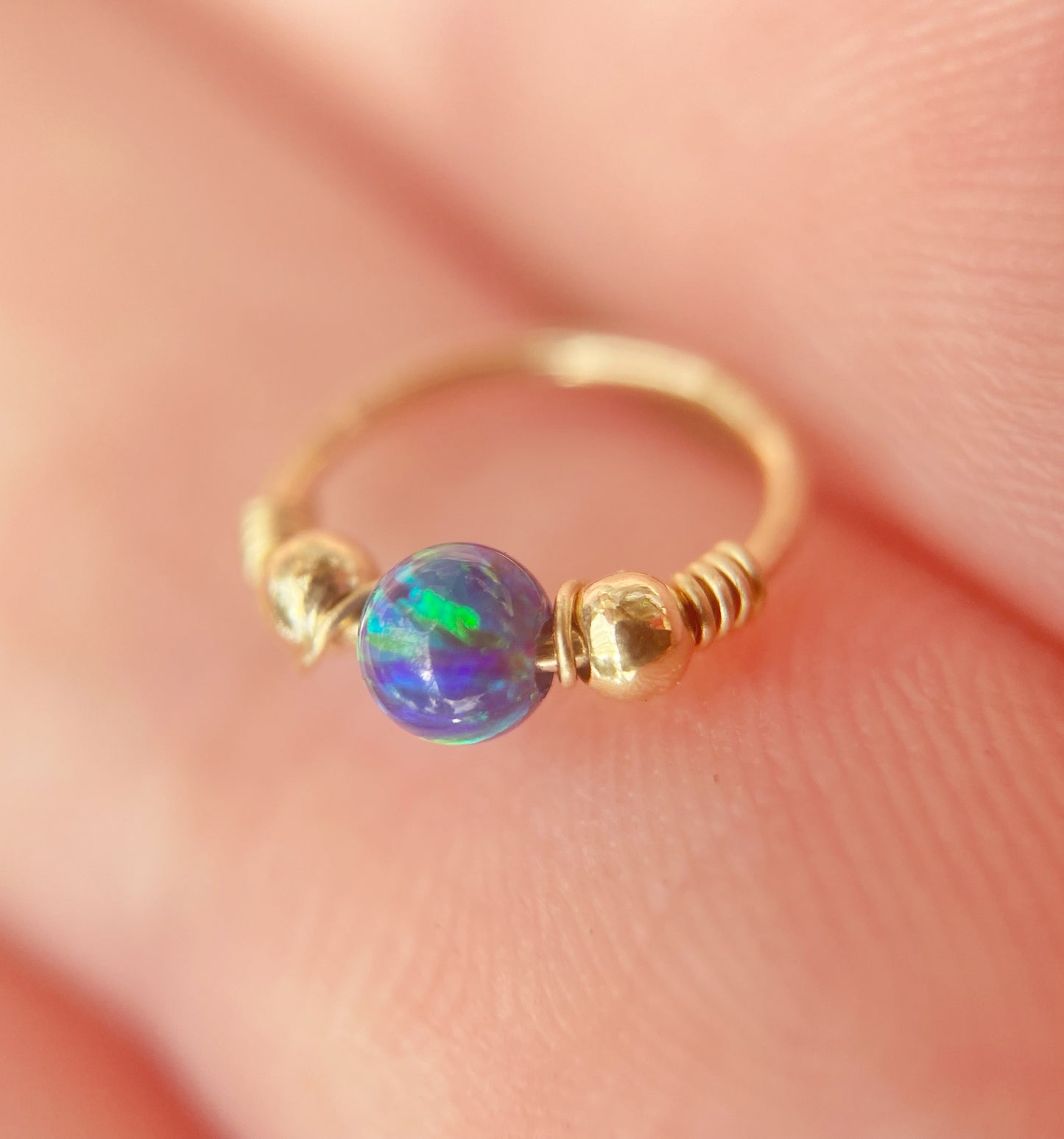 Opal nose ring