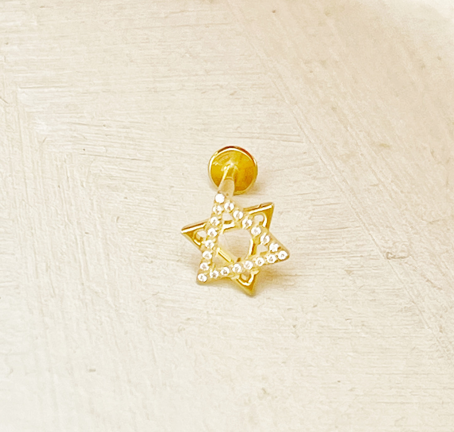 עגיל לפירסינג מגן דוד