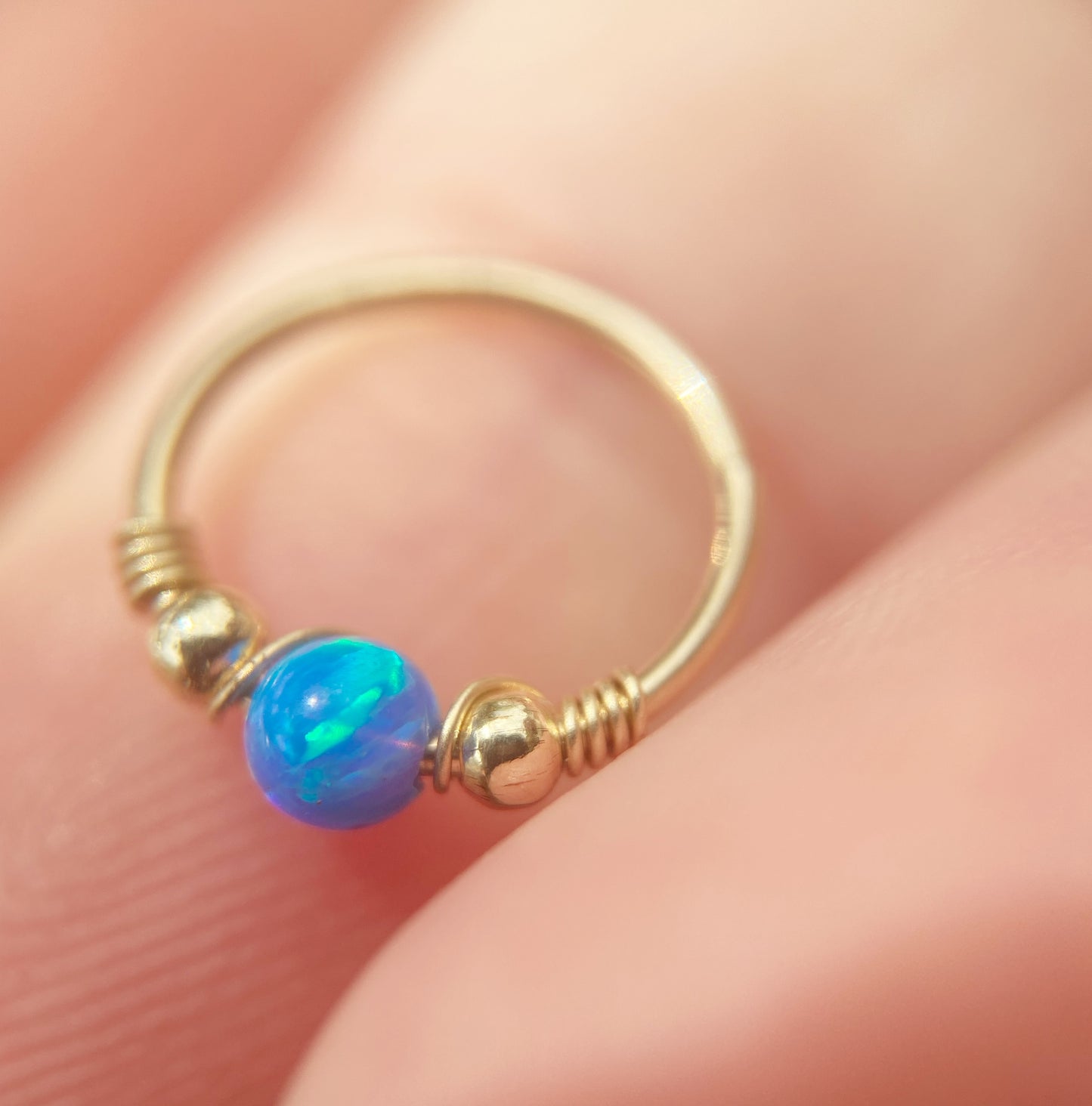 Opal nose ring