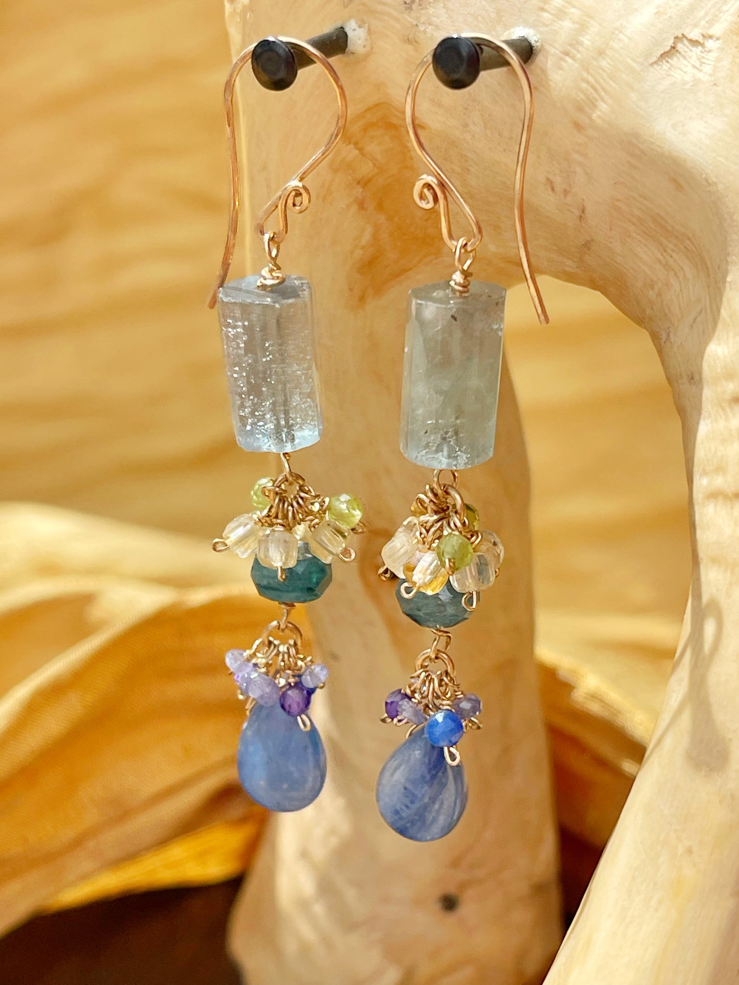 Серьги с флюоритом