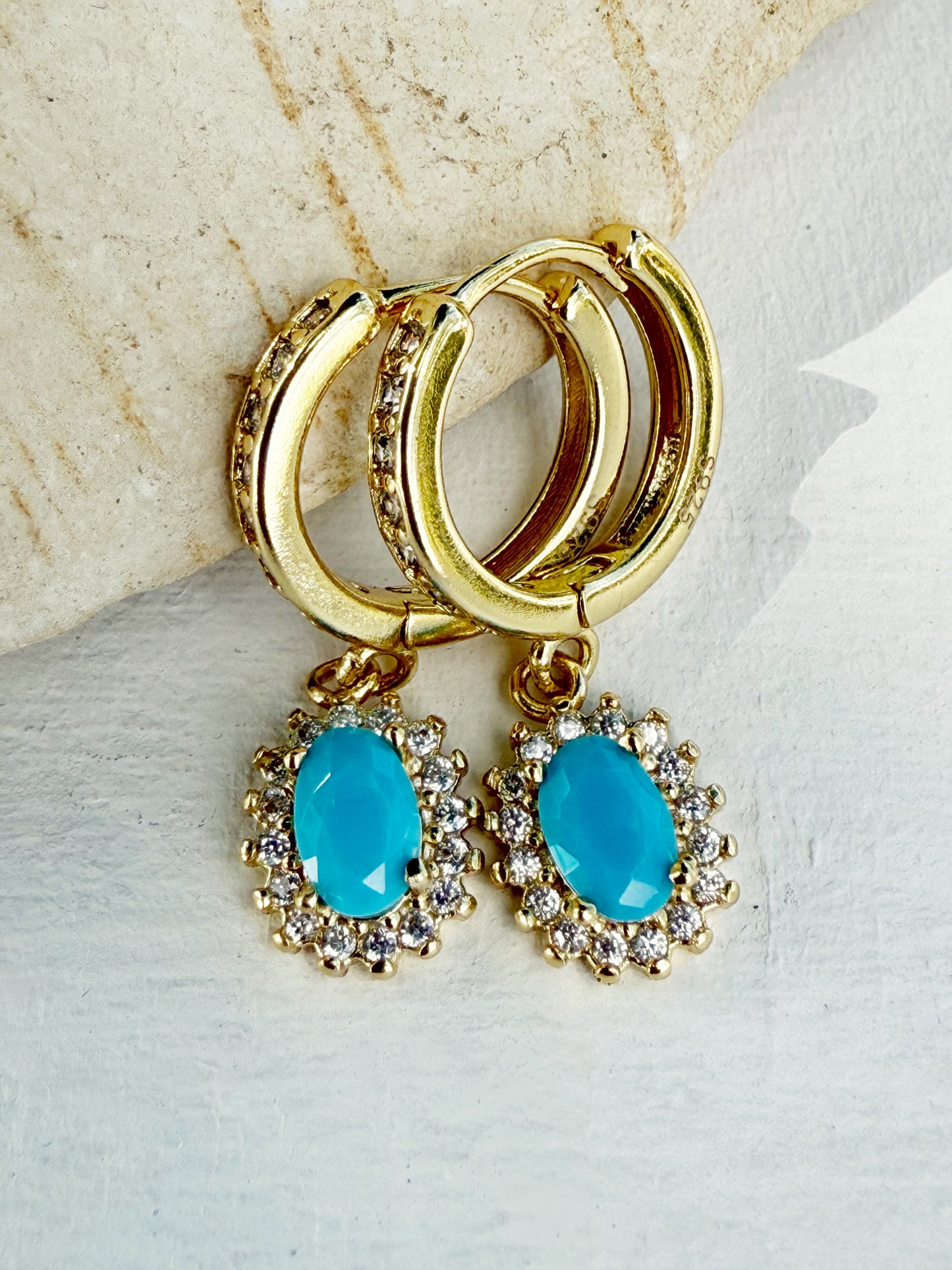 עגילי טורקיז