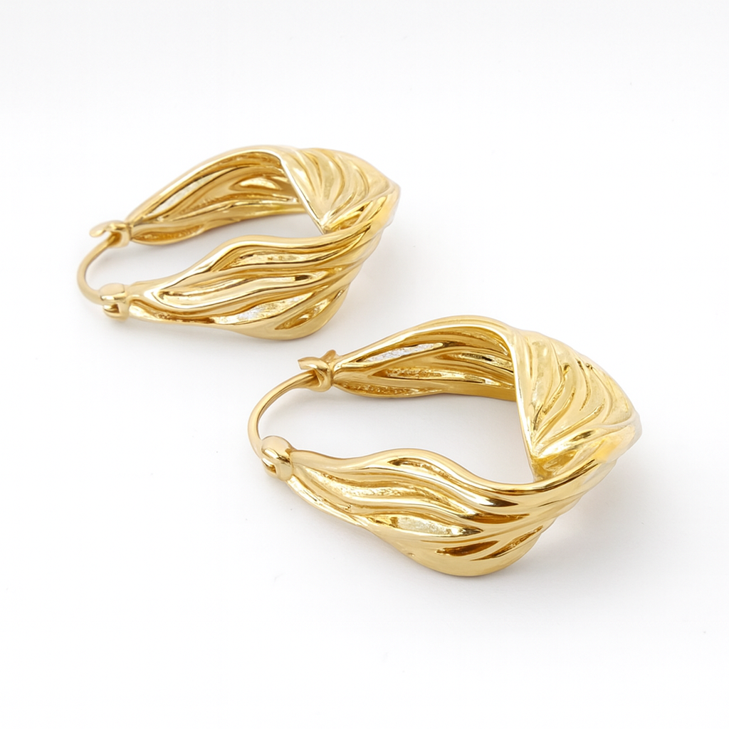 עגילי נעות זהב