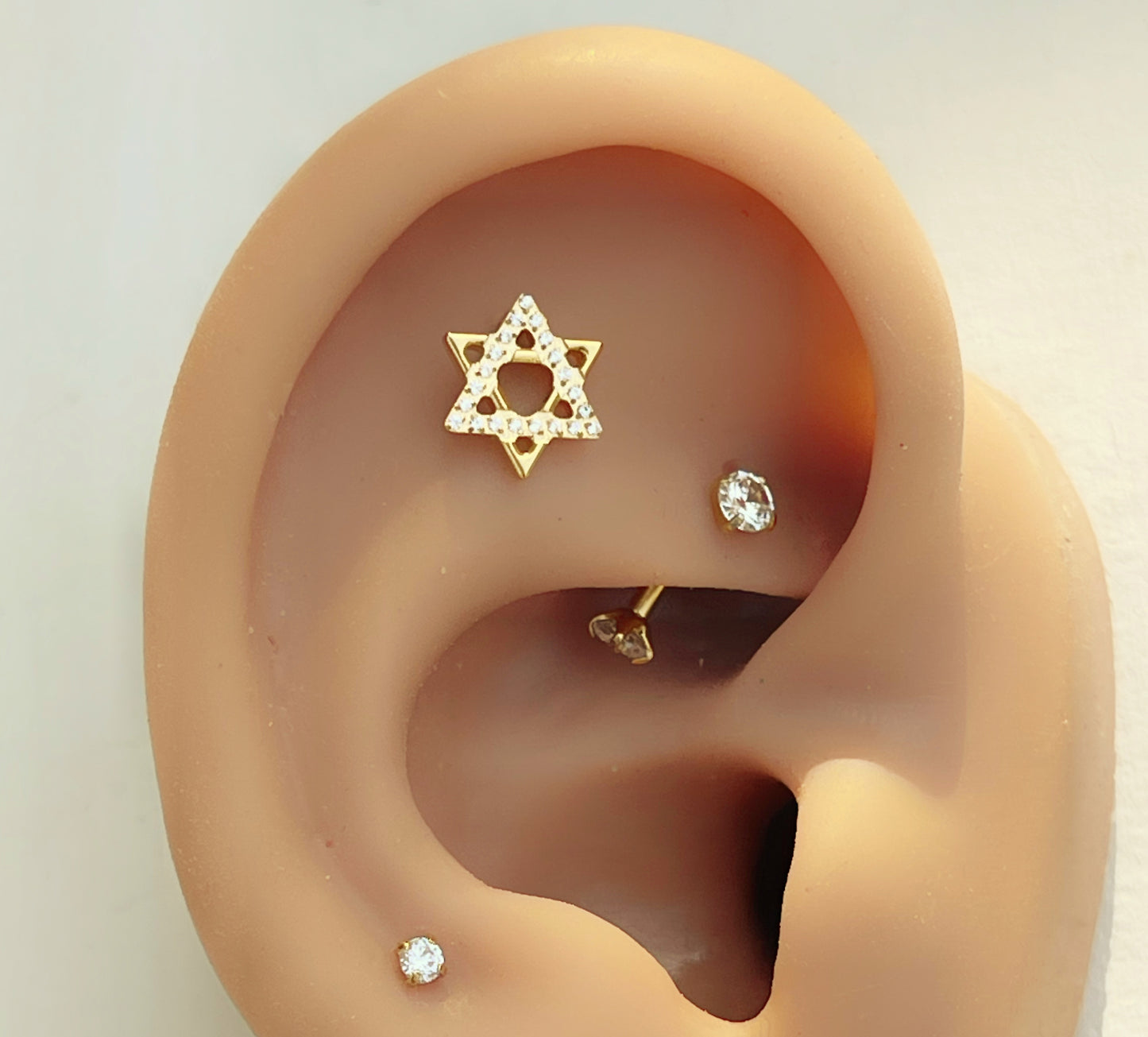 עגיל לפירסינג מגן דוד