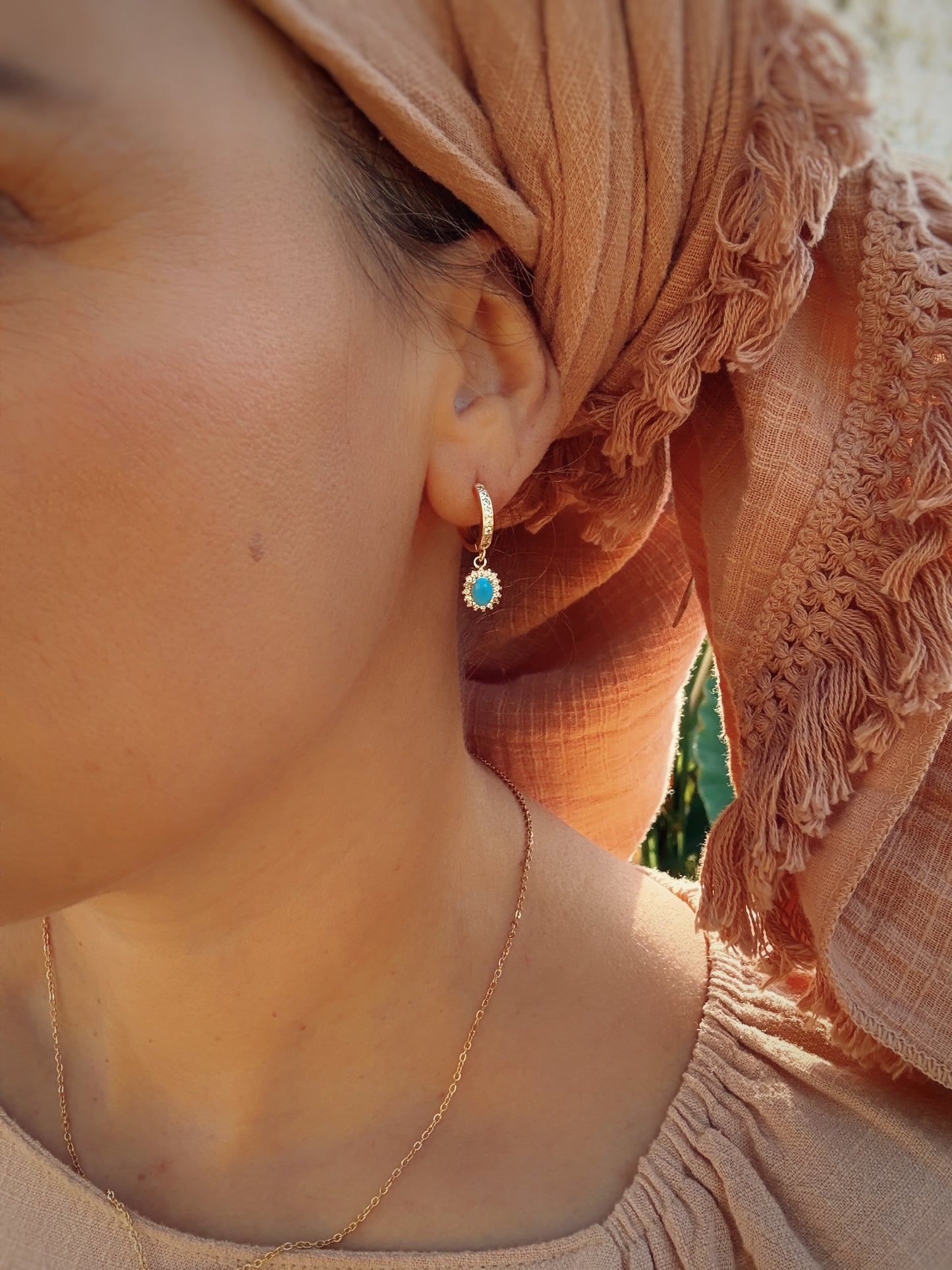 עגילי טורקיז