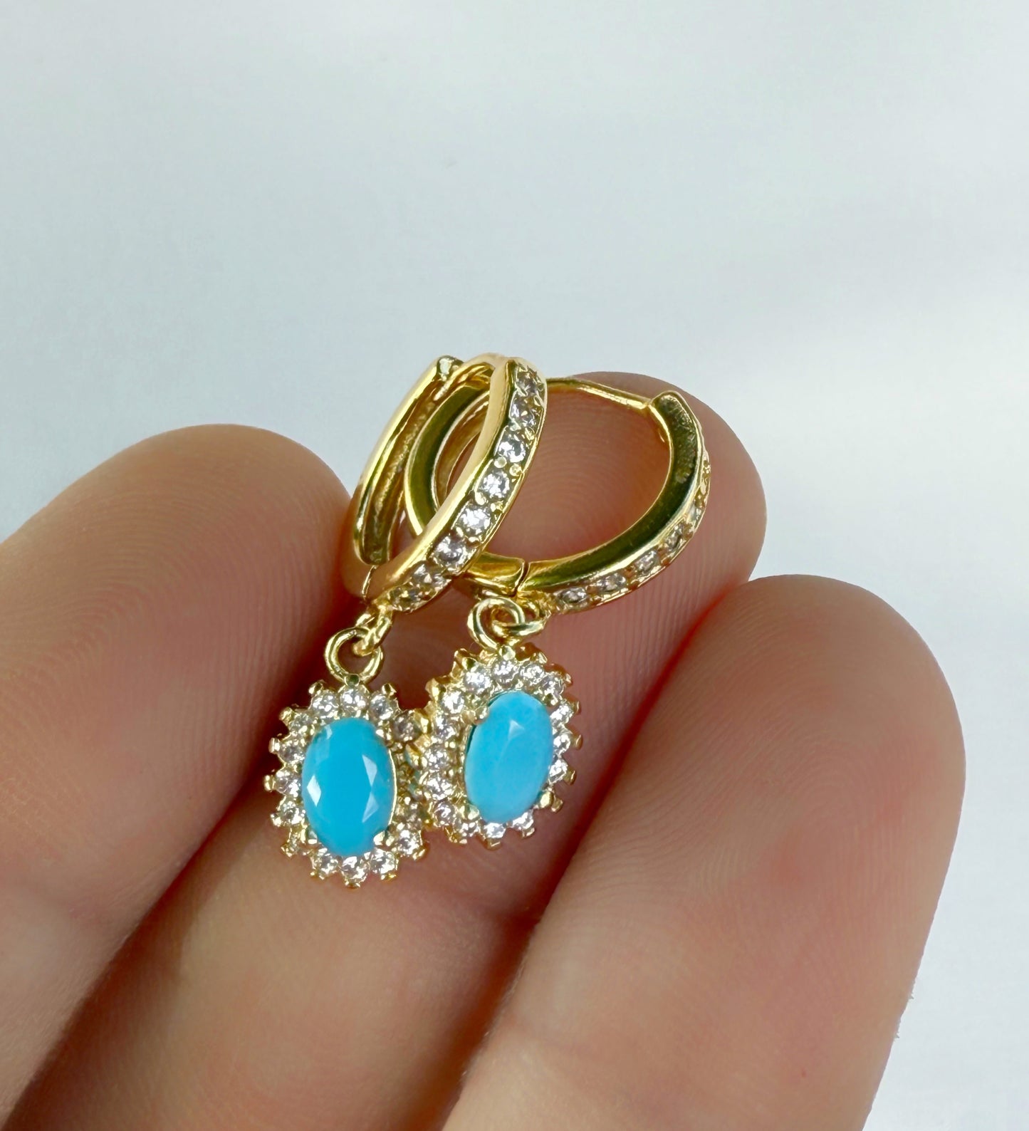 עגילי טורקיז