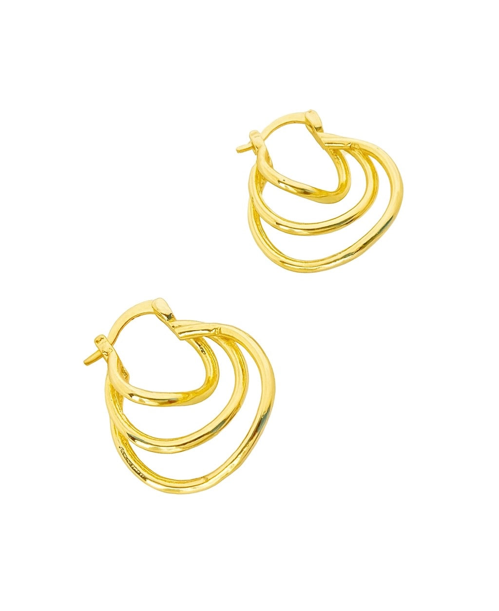 עגילי פסי זהב