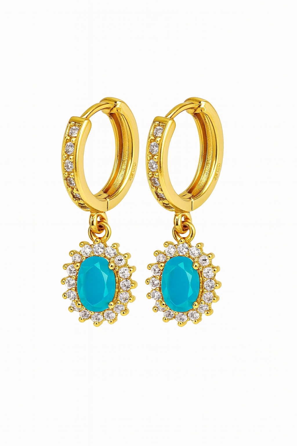 עגילי טורקיז