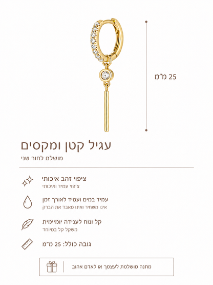 עגיל יחיד נוצה